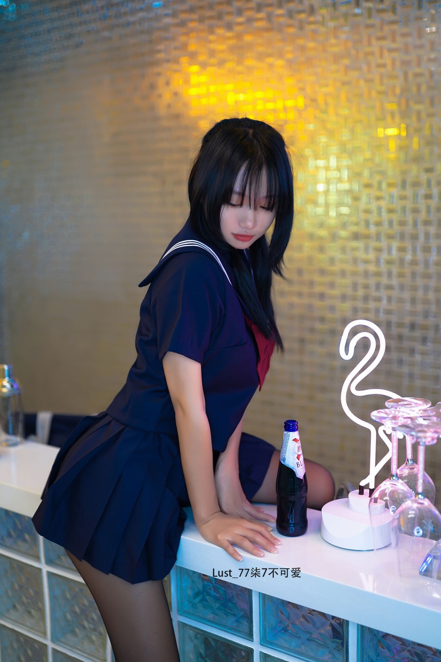 美女动漫博主柒柒要乖哦性感Cosplay写真反差JK少女 (21)