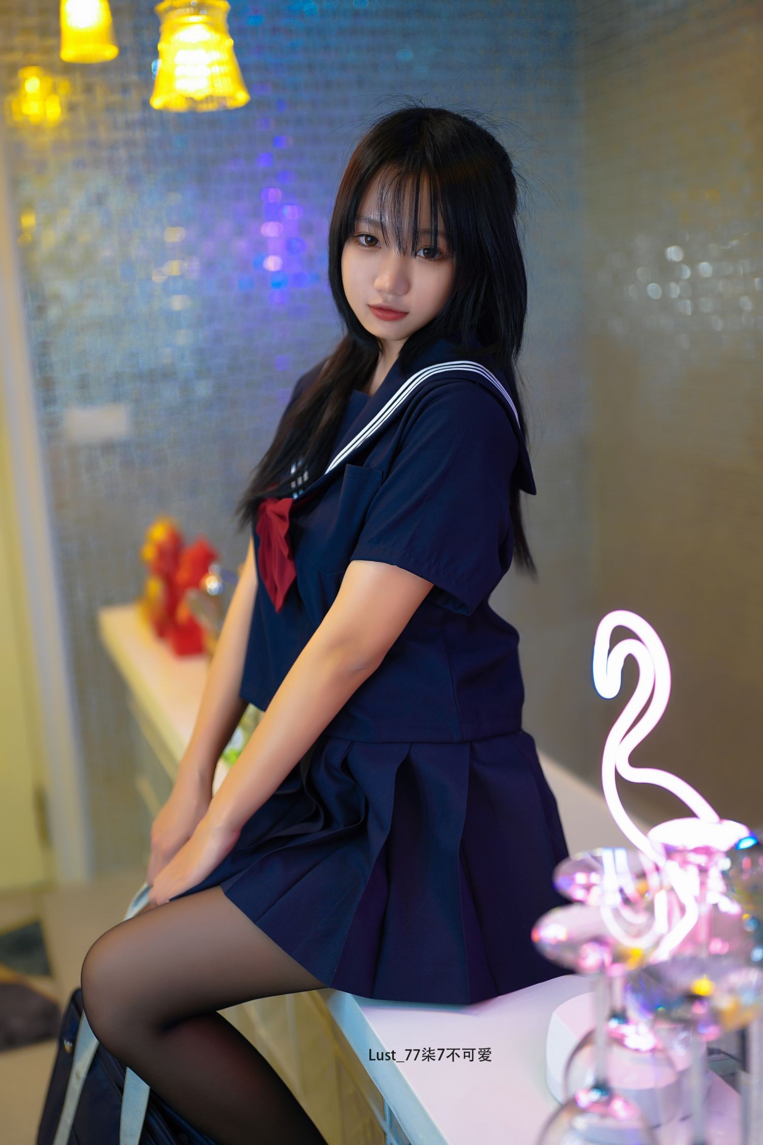 美女动漫博主柒柒要乖哦性感Cosplay写真反差JK少女 (17)