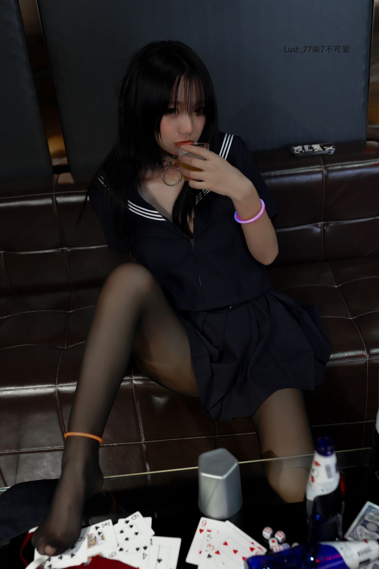 美女动漫博主柒柒要乖哦性感Cosplay写真反差JK少女 (2)