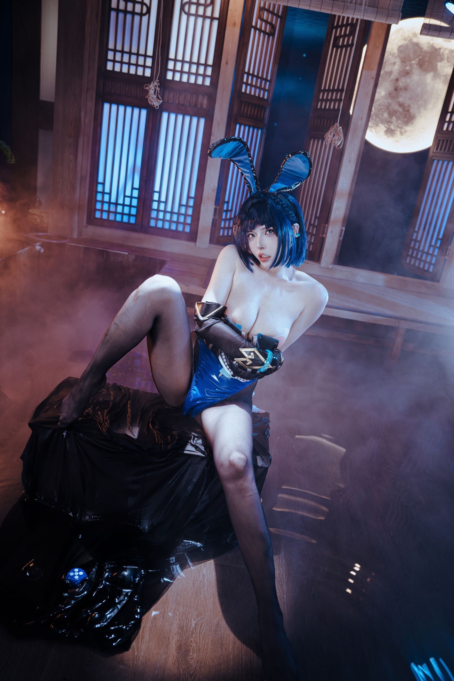 美女动漫博主夏小秋秋秋性感Cosplay写真夜兰 兔女郎 (47)