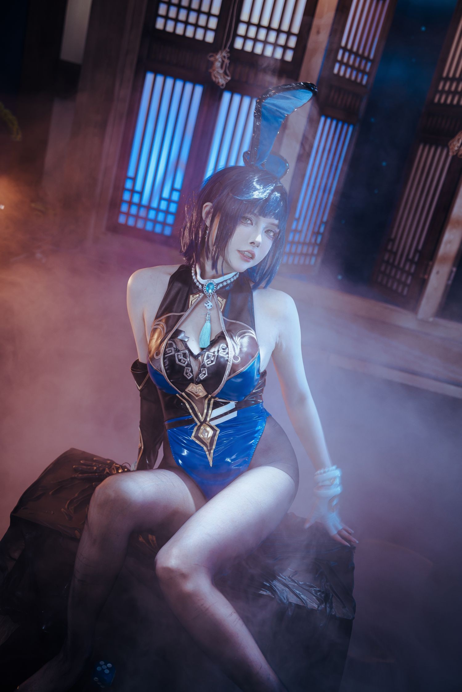 美女动漫博主夏小秋秋秋性感Cosplay写真夜兰 兔女郎 (43)