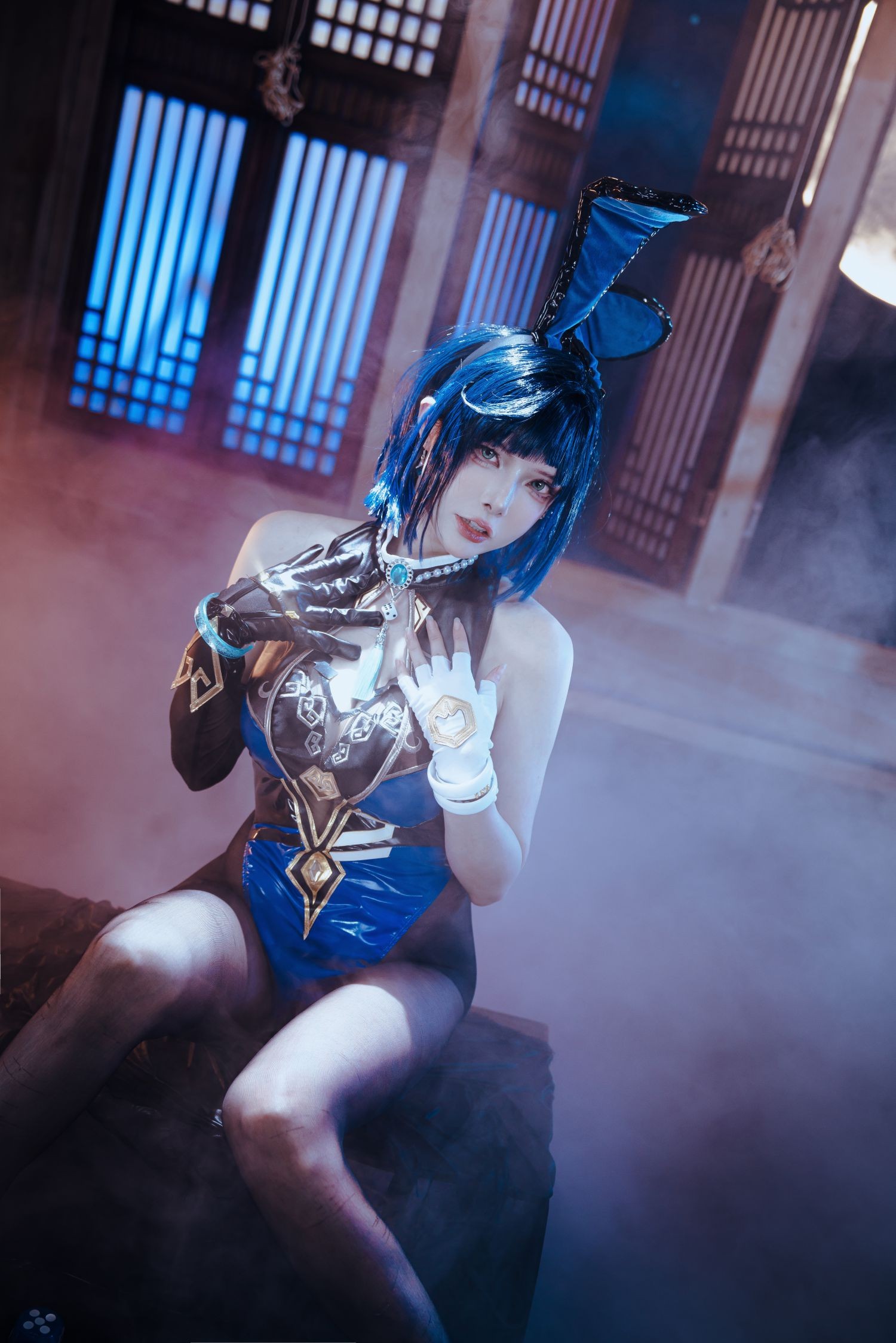 美女动漫博主夏小秋秋秋性感Cosplay写真夜兰 兔女郎 (42)